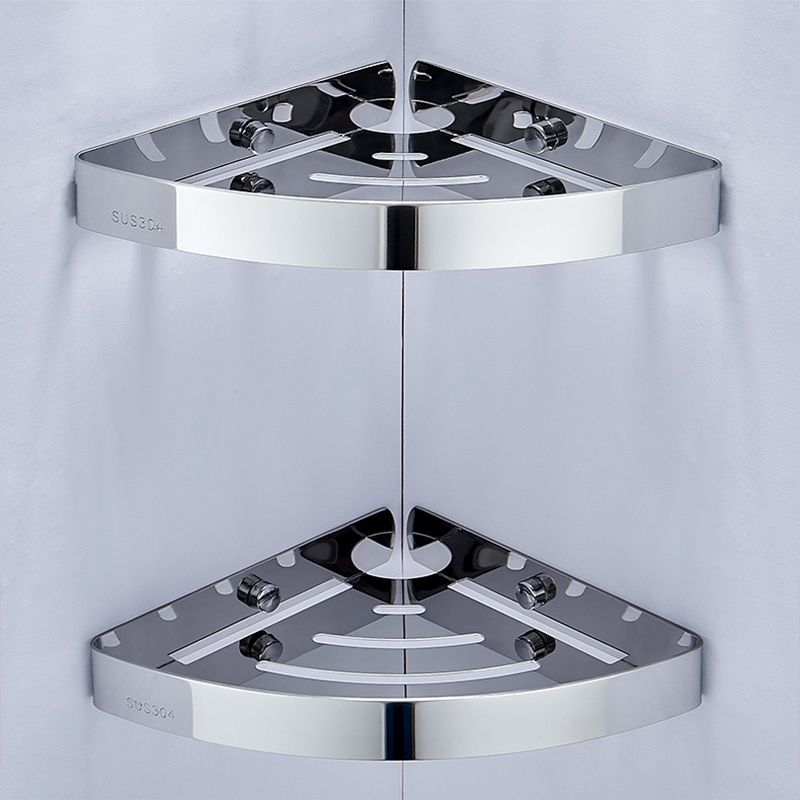 Silver/Black Bathroom Set Modern 1/2/3 Piece Anti-Rust Bathroom Shelf