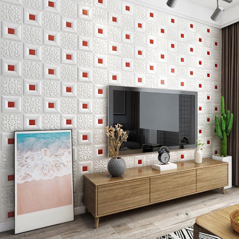 Modern wall covering foam 3D embossed peel and stick wall panel