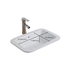 Traditional square washstand ceramics metal base washbasin