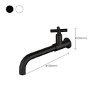 Widely used wall-mounted bathroom sink faucet cross handle low arch faucet