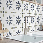 Square Peel & Stick Tile with Pattern Waterproof Tile for Home
