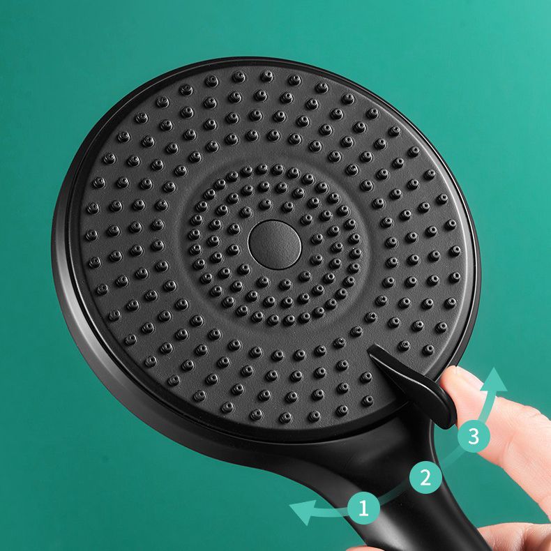 Round Shower Head Plastic Handheld Shower with Adjustable Spray Pattern