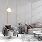 Classic simple wall covering for peeling off and attaching, stain-resistant for the living room