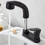 Modern 1-Hand Sink Faucet 2 Hole Centerset Bathroom Fixture
