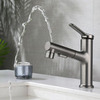 Extendable Bathroom Faucet Brass Modern Faucet with Water Hose