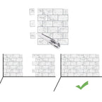 Simple Peel & Stick Tile Scratch-Resistant Plastic Peel and Stick Subway Tile for Shower