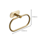 Modern Simple Metal Bathroom Accessories as Individual Piece or in Set in Gold