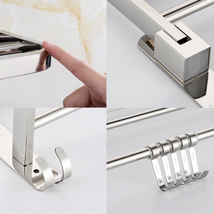 Modern Bathroom Accessory Set Made of Chrome-Plated Stainless Steel with Bathrobe Hook/Towel Bar
