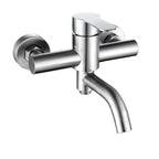 Modern Bathtub Faucet 304 Stainless Steel Swivel Spout Wall-Mounted Bathtub Faucet Cover
