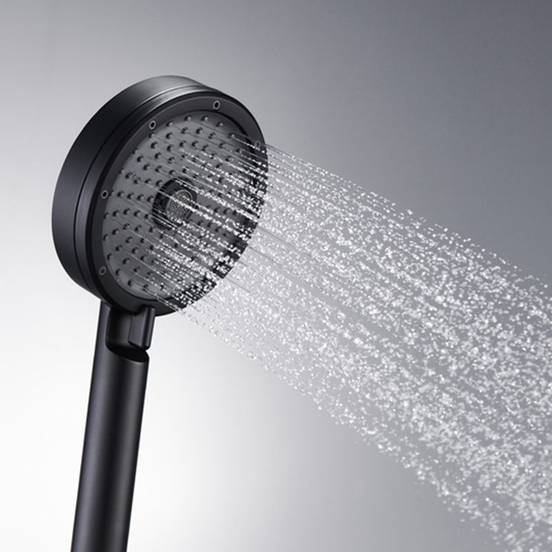 Matt Black Hand Shower Modern 3-Stream Round Wall Mounted Hand Shower