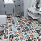 Modern vinyl floor planks for peeling and sticking Geometrically printed PVC flooring