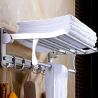 Silver Contemporary Bathroom Hardware Set Stainless Steel Aluminum Bathroom Set