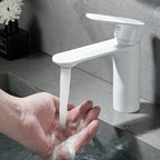 Bathroom Sink Faucet Lever Handle Brass Monochrome Bathroom Faucet