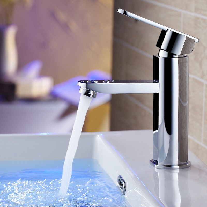 Bathroom Faucet Brass Lever Handle Single Hole Sink Faucet
