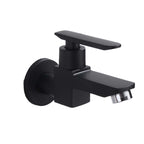 Contemporary Wall-Mounted Bathroom Faucet Lever Handles Solid Brass Faucet