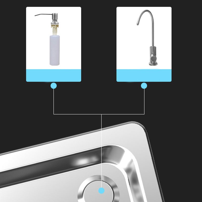 Modern workstation sink stainless steel waste arrangement and faucet kitchen sink