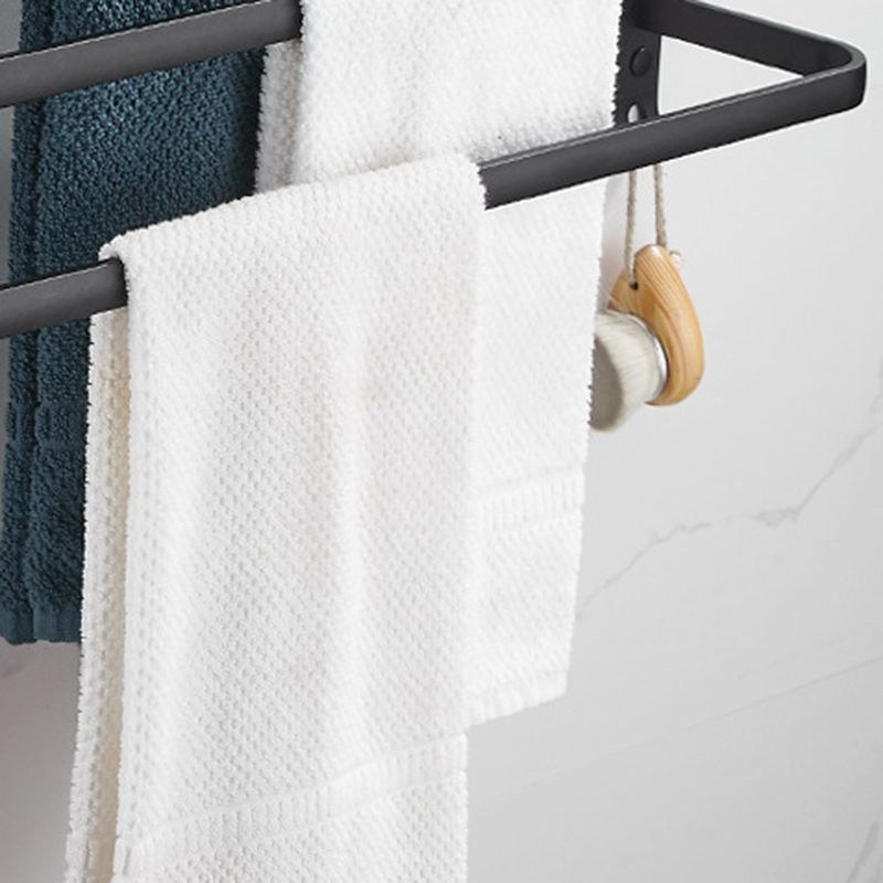 Modern black aluminum bathroom accessory set towel bar bathroom fittings