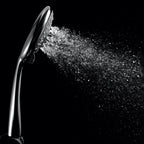 Silver Dual Shower Head Round Rainfall Wall-Mounted Shower Head