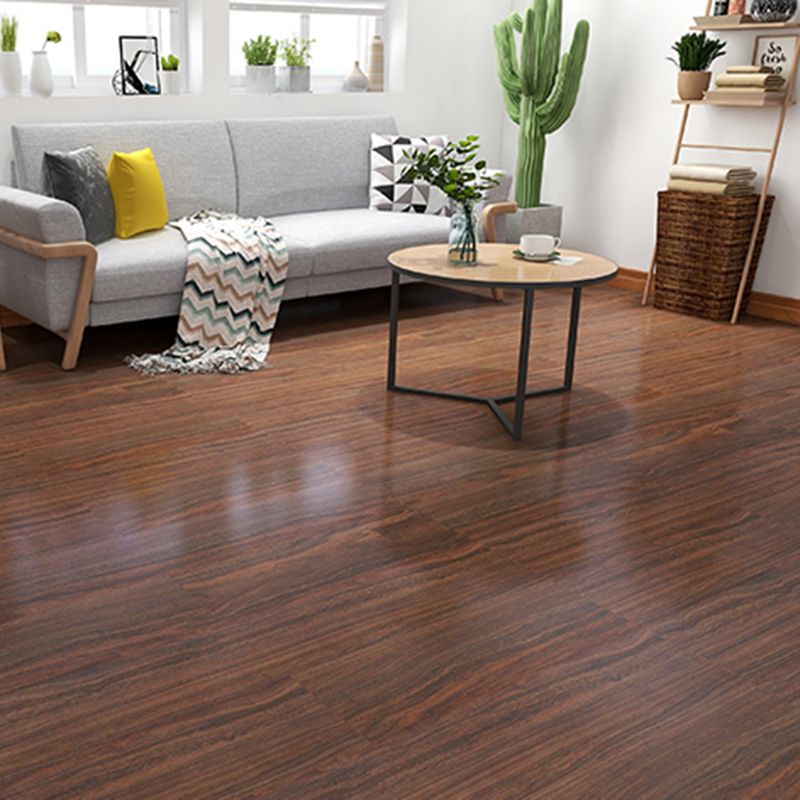 PVC Flooring Peel and Stick Smooth Wood Look Rectangular Vinyl Floor