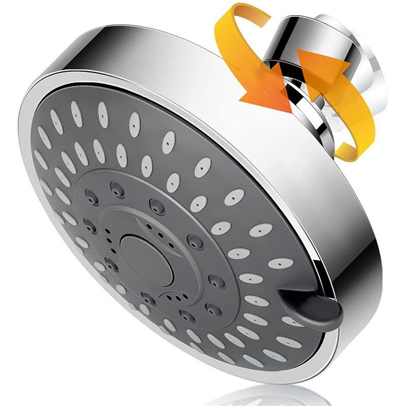 Modern Shower Head Self-Cleaning Standard Round Shower Heads in Silver