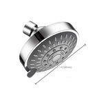 Modern Standard 5 Settings Shower Head Round Metal Adjustable Spray Pattern Shower Head