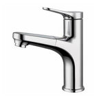 Contemporary Style Centerset Faucets Bathroom Fixtures with Lever Handle