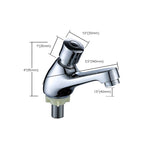 Modern sink faucet with brass knob handle, low arc, washbasin faucet