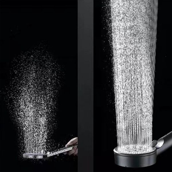 Classic Plastic Shower Head 5 Settings Round Handheld Shower Heads