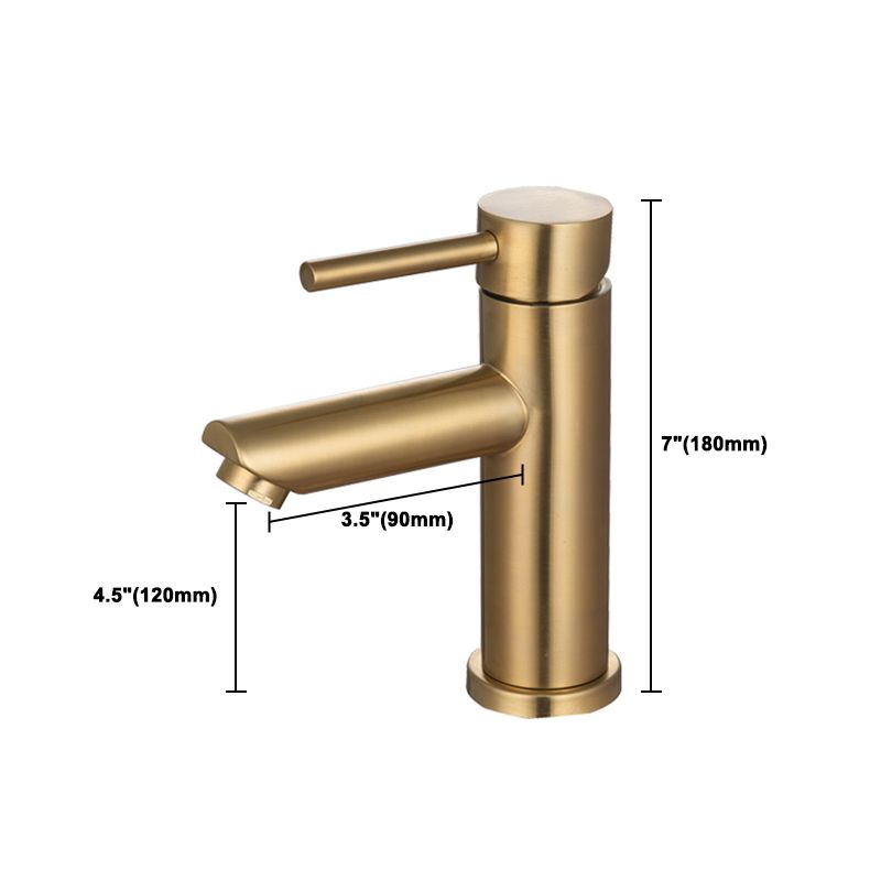 1-Handle Gold Nickel Wide-Running Faucet Single Hole Lever Sink Faucet with Drain