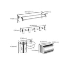 Modern Bathroom Accessories Hardware Set Silver Bathroom Hardware