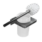 Metal and marble bathroom accessories as a single piece or as a set in black