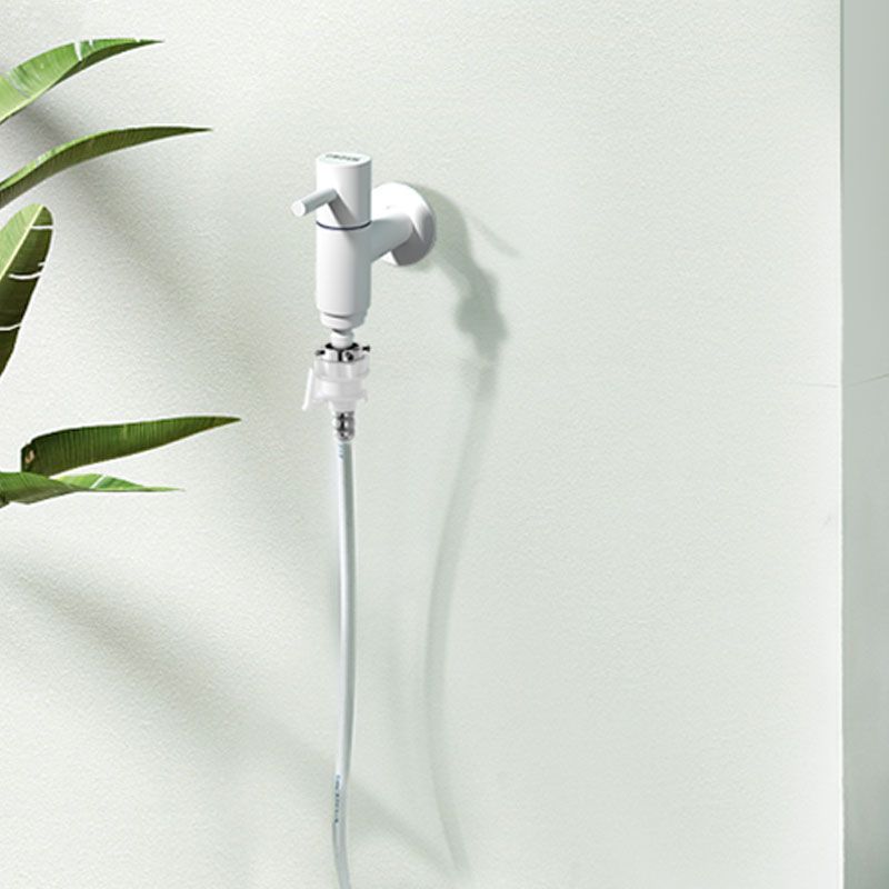 Contemporary Wall-Mounted Bathroom Faucet One Hole Solid Brass Round Faucet