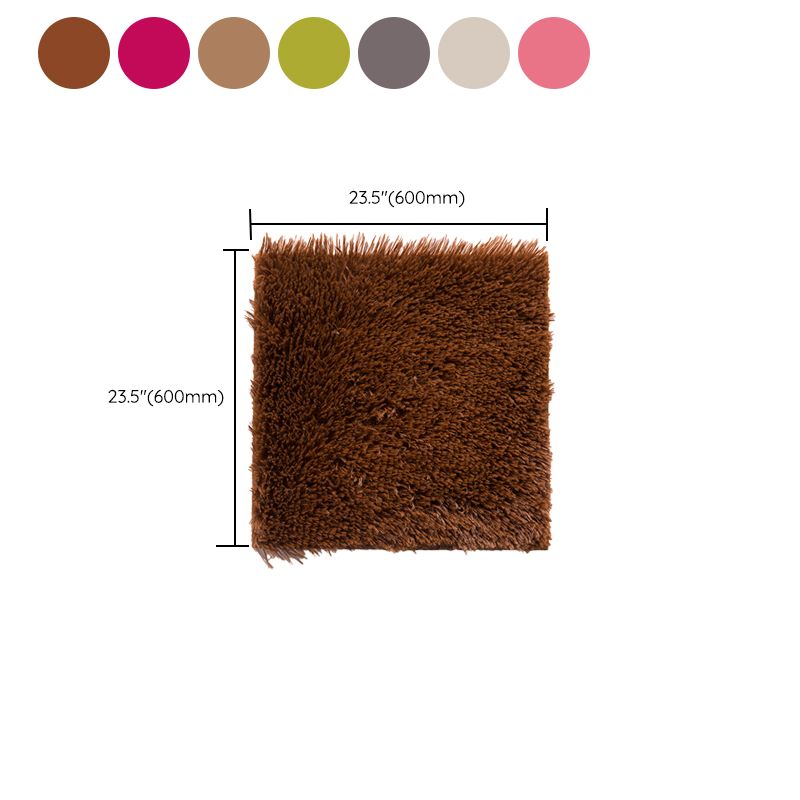 Bedroom Carpet Tiles Solid Square Shag Stain Resistant Carpet Tiles