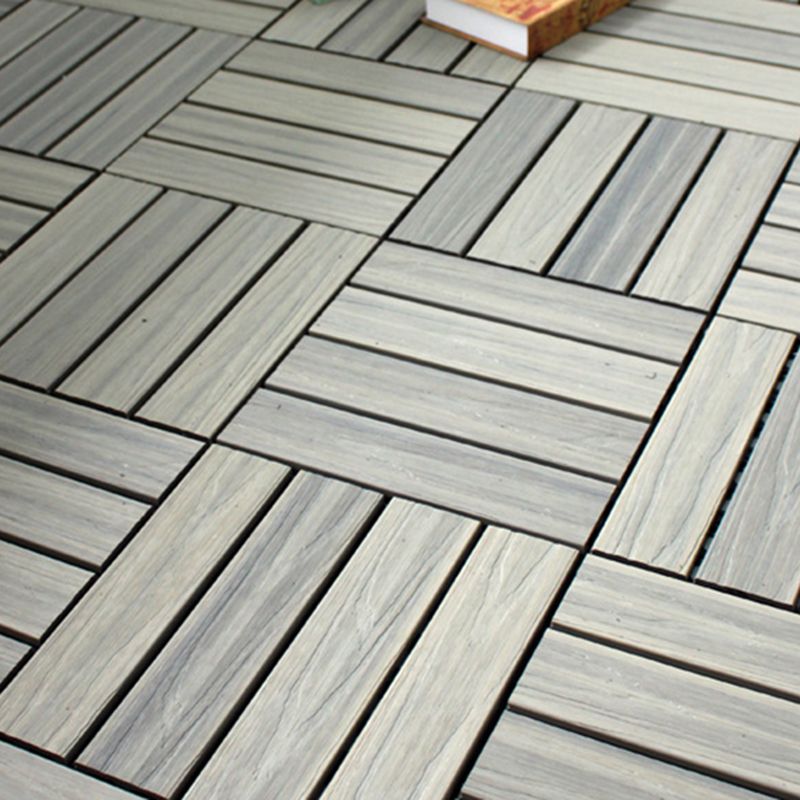 12" X 12" 4-Slat Square PVC Floor Tiles Snap-Fit Installation Floor Tiles