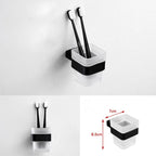 Traditional Bathroom Accessories Hardware Set in Black Metal