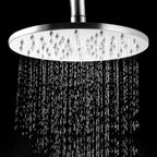 Stainless Steel Fixed Shower Head in Silver H2Okinetic Technology Shower Head