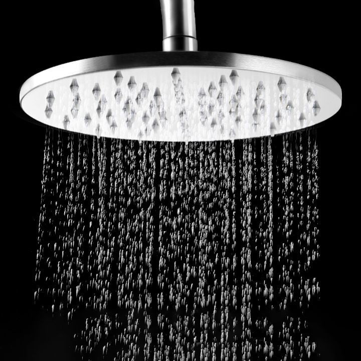 Stainless Steel Fixed Shower Head in Silver H2Okinetic Technology Shower Head