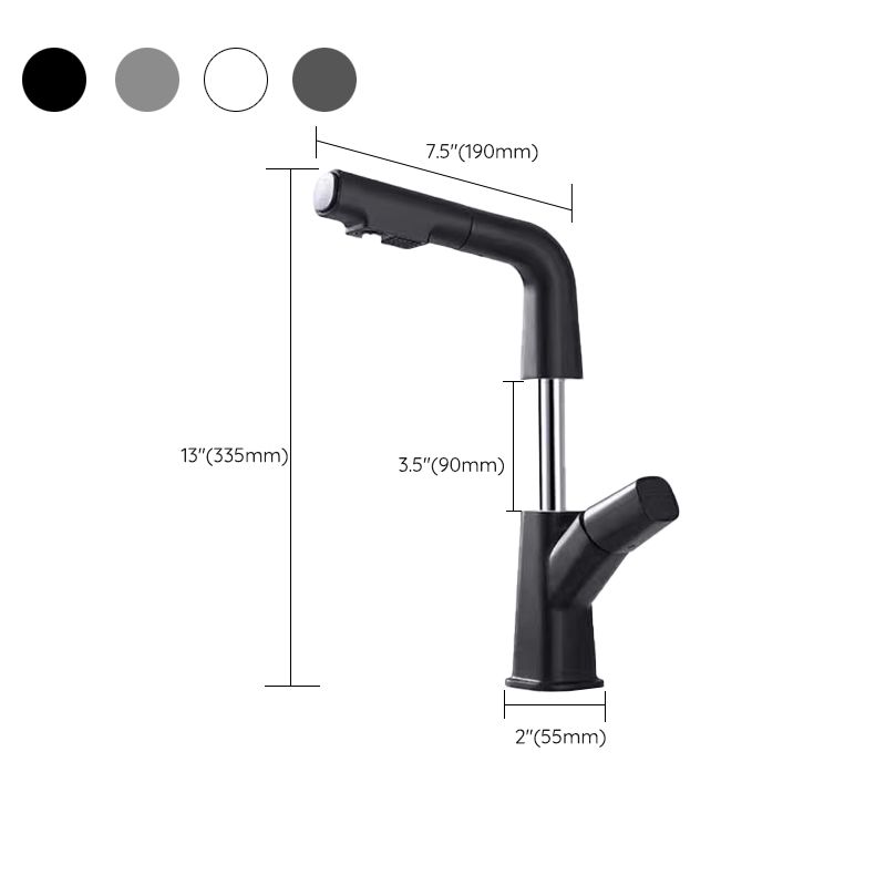 Widespread sink faucet Modern tap with single lever