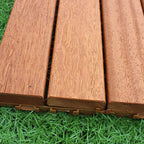 Classic Terrace Decking Natural Wood Waterproof Smooth Outdoor Flooring