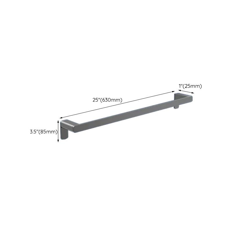 Contemporary bathroom accessory set made of aluminum with towel holder/bath shelf
