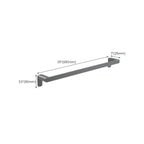 Contemporary bathroom accessory set made of aluminum with towel holder/bath shelf