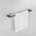 5-piece modern bathroom accessory set made of stainless steel with towel bar/robe hooks/paper holder