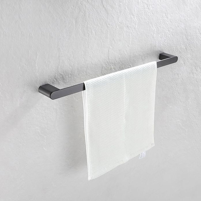 5-piece modern bathroom accessory set made of stainless steel with towel bar/robe hooks/paper holder
