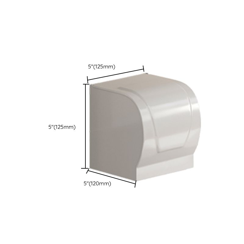 Contemporary Bathroom Hardware Set in White with Bath Shelf/Towel Holder/Paper Holder