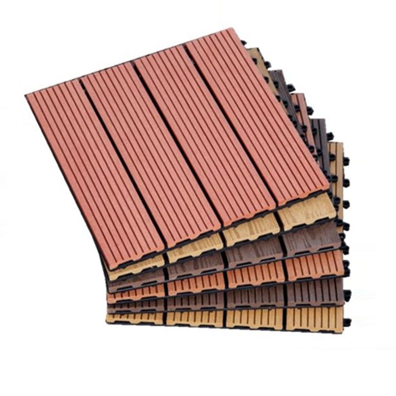 Wooden Floor Tile Solid Color Click Lock Non-Slip Outdoor Terrace