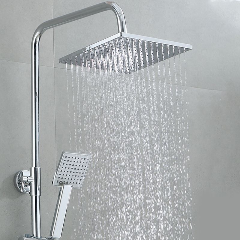 Square Shower Head Combo Large Shower Head with Hand Shower