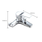Modern Silver Faucet Copper with 1-Handle 2-Hole Bathroom Faucet