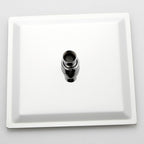 Silver Square Double Shower Head Modern Water Filtration Wall Mounted Shower Head