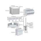 Modern Bathroom Accessories Hardware Set Silver Bathroom Accessories Kit