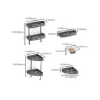 Gray contemporary bathroom accessory set Brushed gray bath shelf/toilet paper holder/towel bar